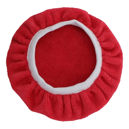 Hti Microfiber Cloth Bonnet - 6": Red HT-14MFR